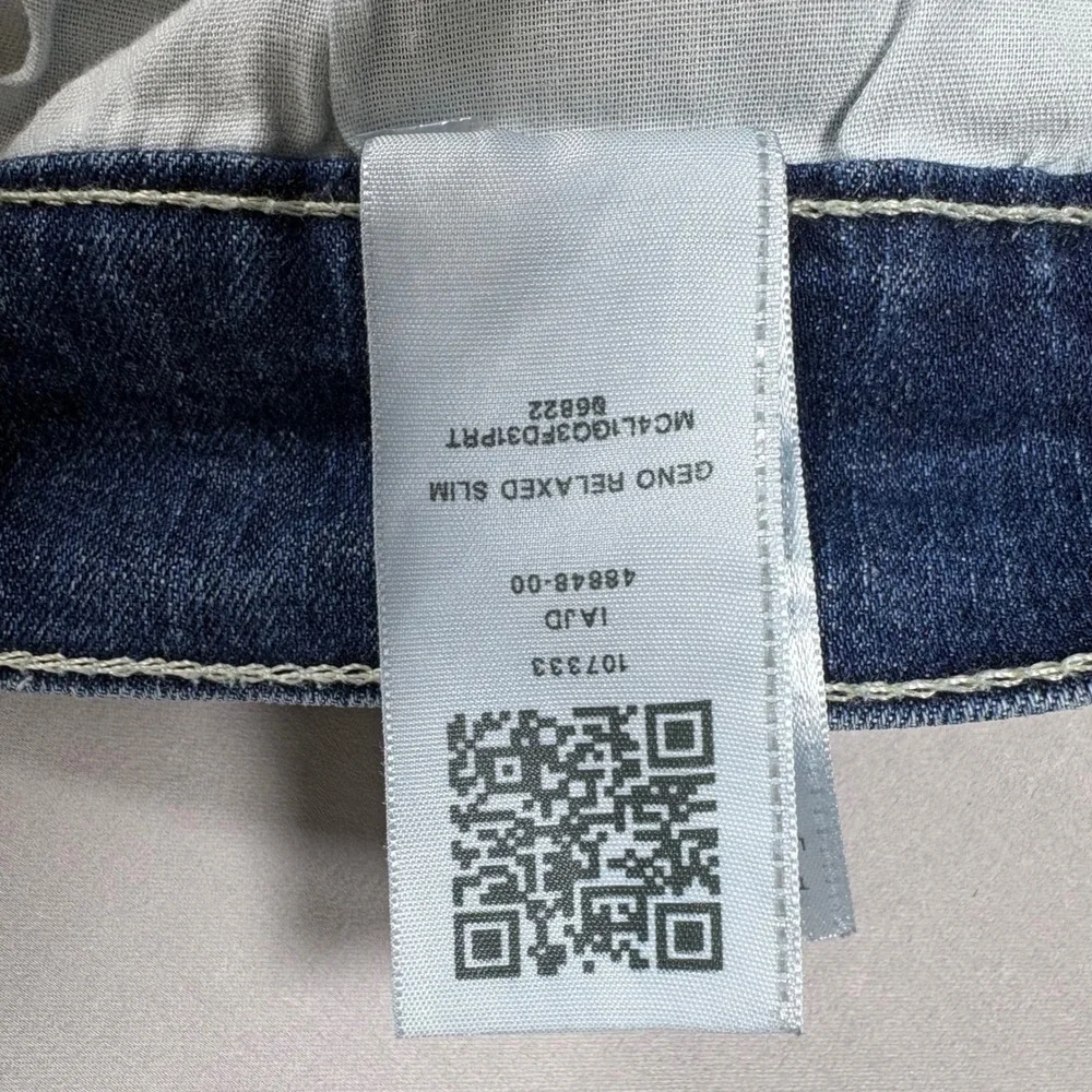 True Religion Geno Relaxed Slim Jeans Mens 38 Blue Denim Flap Pocket Y2K Street
